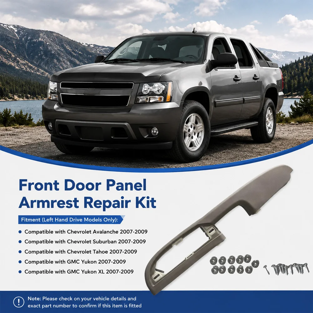 25780116 Car Front /Rear Door Panel Armrest Repair Kit For Chevrolet Avalanche Suburban Tahoe GMC Yukon 2007 2008 2009
