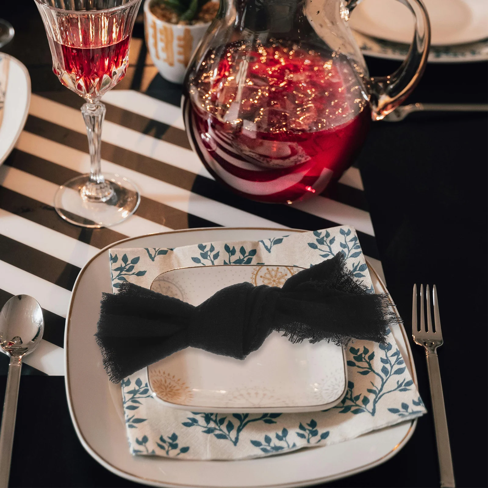 

6Pcs Cloth Napkins Set Cotton Linen Rustic Dinner Napkins Bulk for Party Table Decor Dining Table Mat Washable