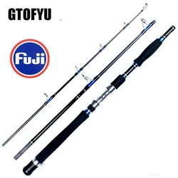Fishing Lure Rod 1.8m 2.1m 3 Section Superhard Lure 70-250g Trolling Fishing Rod Carbon Fast Surf Boat Raft Spinning Fishing Rod