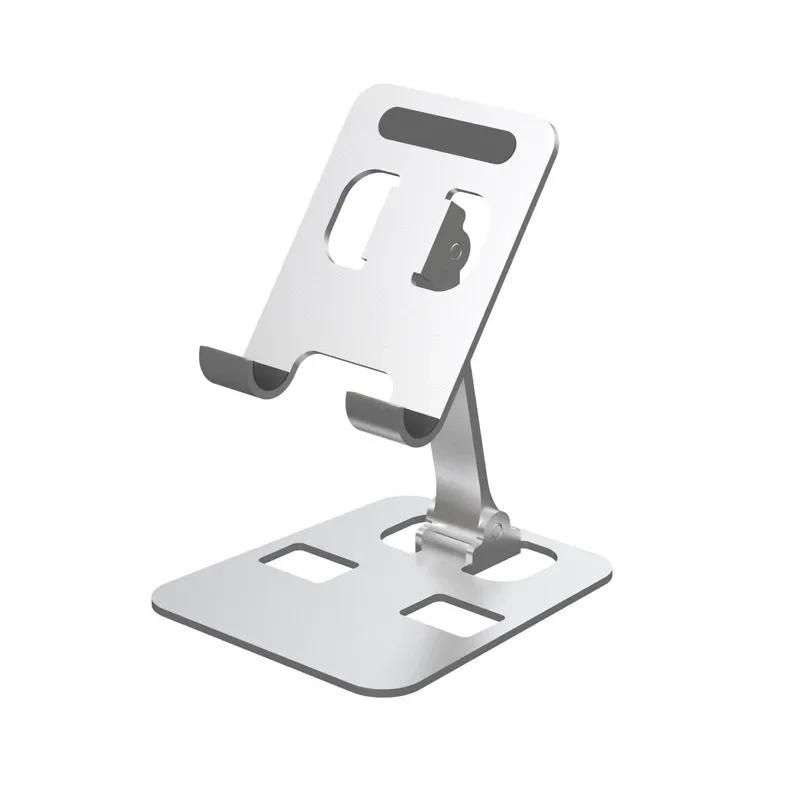 Universal Foldable Adjustable Desktop Lazy Support Stand for Mobile Phone and Tablet Accessories, Metal