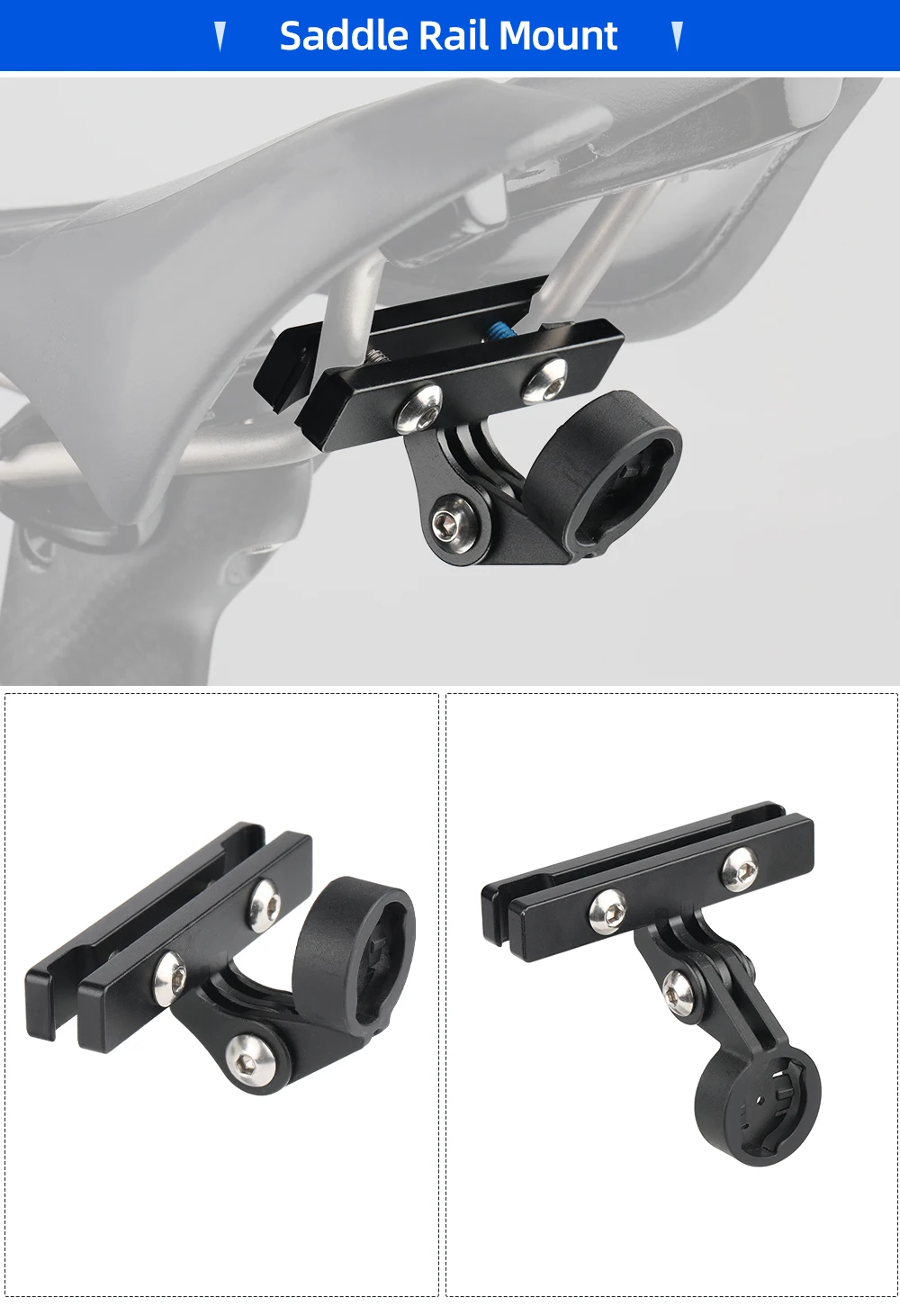 Fahrrad Sattel Schiene Rücklicht Halterung Sattelstütze Halterung Ständer Für Magicshine RN120 SEEMEE 60 100 180 200 300 Lampe Verlängerung Halter – Detail 4