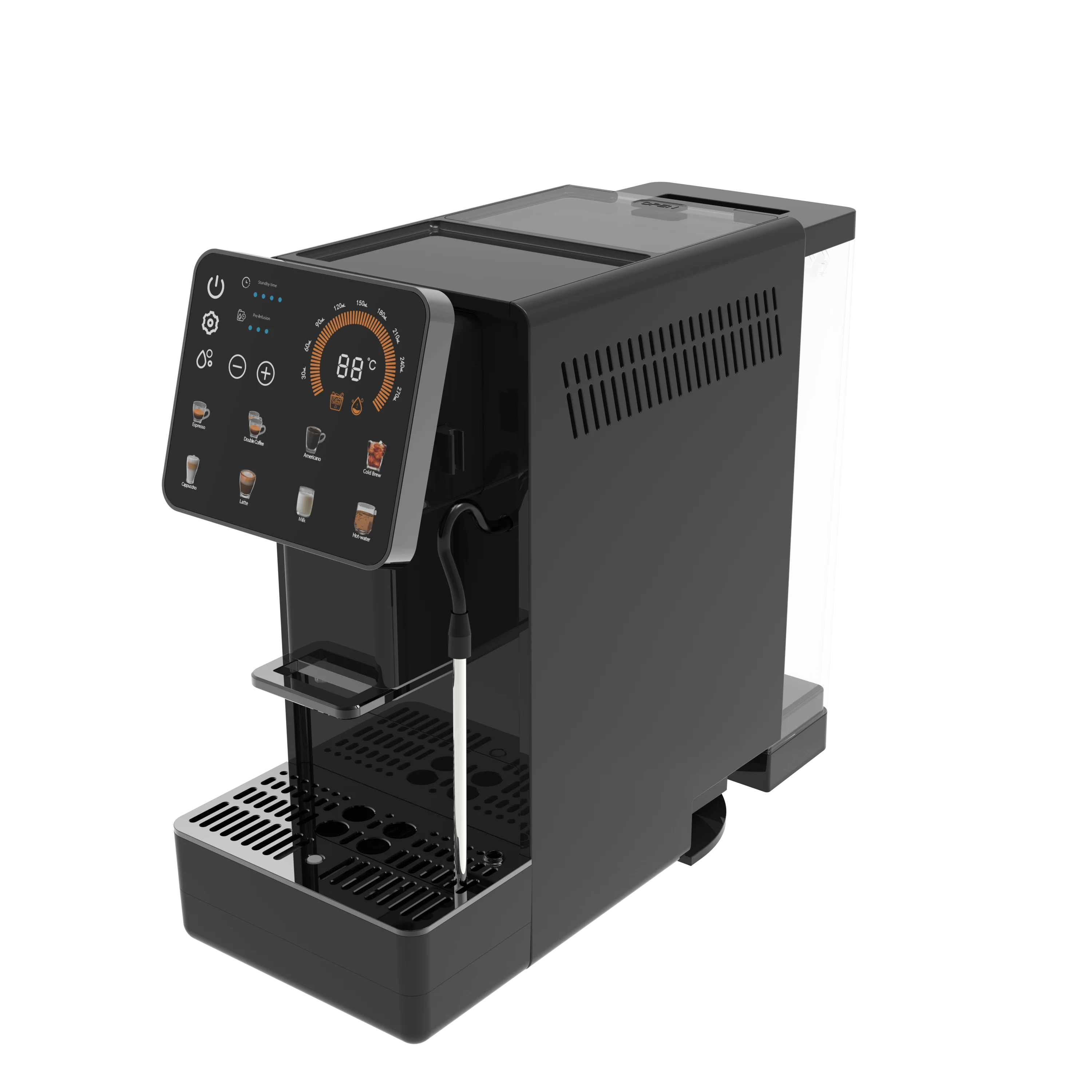 

Commercial Fully Automatic Coffee Maker Professional Espresso Office Smart Coffee Machine Espresso Machine with Milk Tube