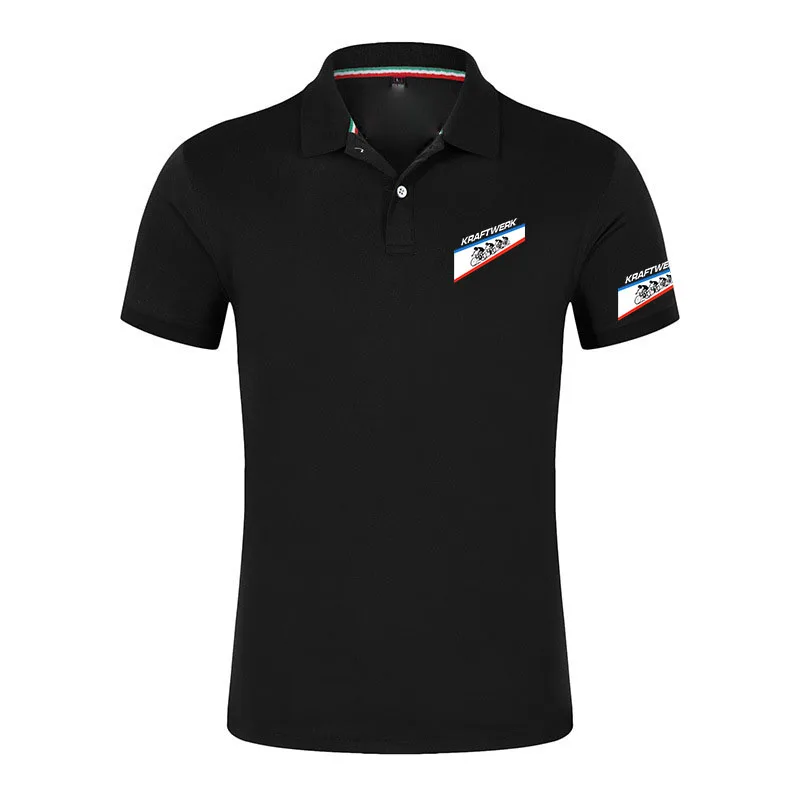 2026 Quick Drying Short Sleeved Kraftwerk Logo Print Men's Brand Breathable Lapel Sports Comfortable Antibacterial Polo Shirt
