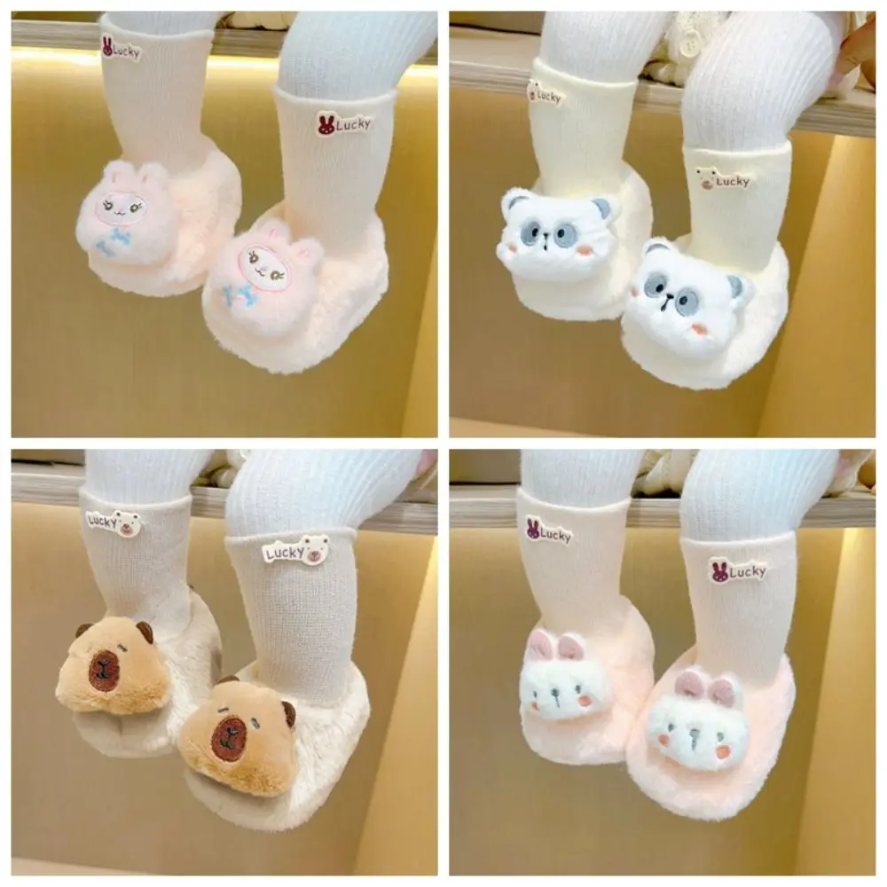 

New Warm Baby Socks Shoes Anti Slip Toddler Shoes Cartoon Thicken Warm Walking Shoes Winter