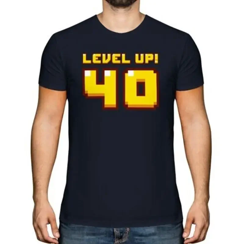 Funny 40TH Birthday Gift for Gamers 40 Geek High Level T-Shirt