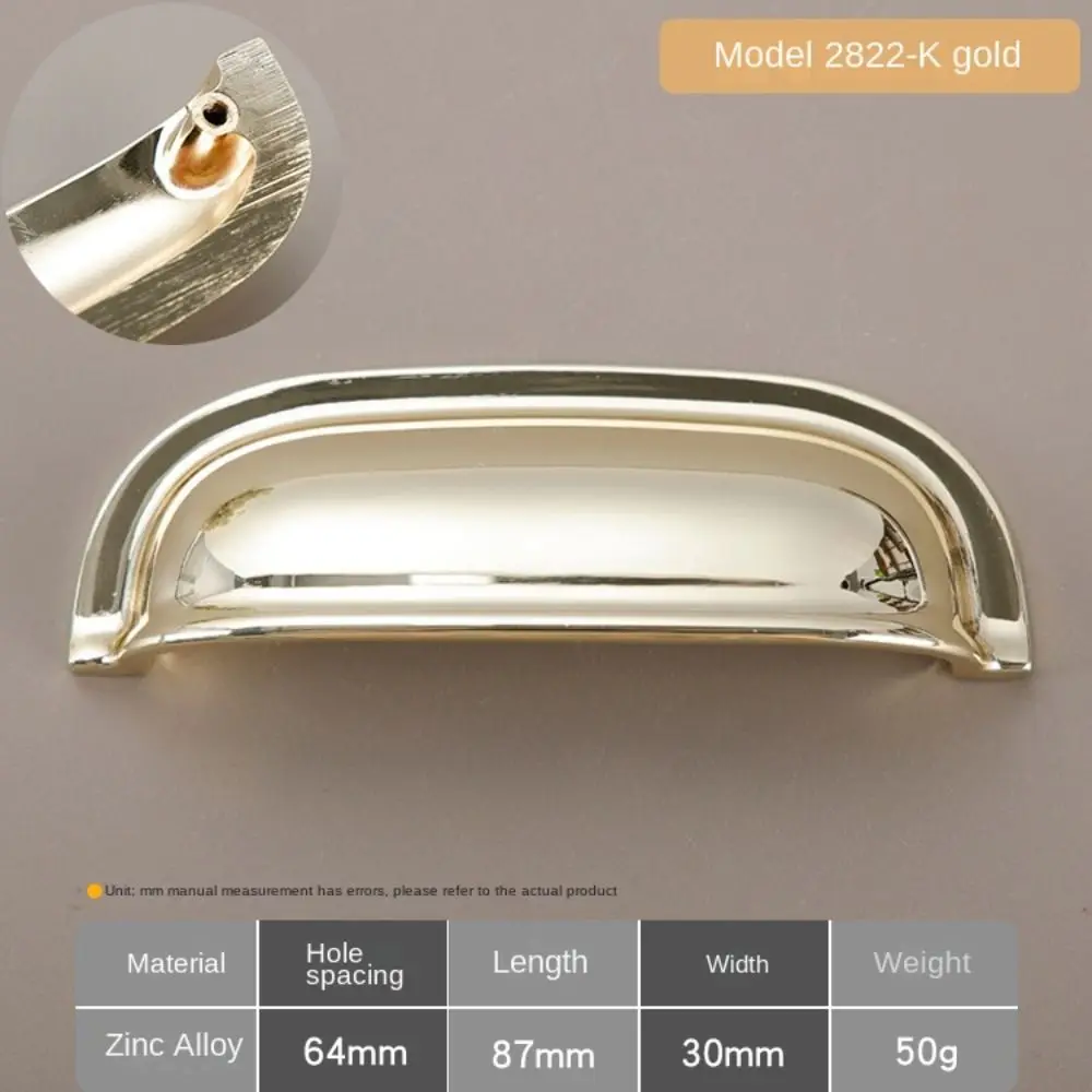 Light Luxury Zinc Alloy Shell Pull Handles Single hole American Style Cabinet Door Pulls Semicircle Brass Dresser Knobs Kitchen