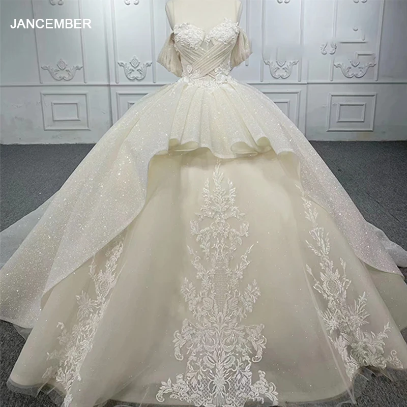 Romantisches Hochzeitskleid 2023, Organza-Ballkleid, herzförmige Brautkleider, Hochzeitsapplikationen, Falten, DY9995, Robe De Mariage ©auté