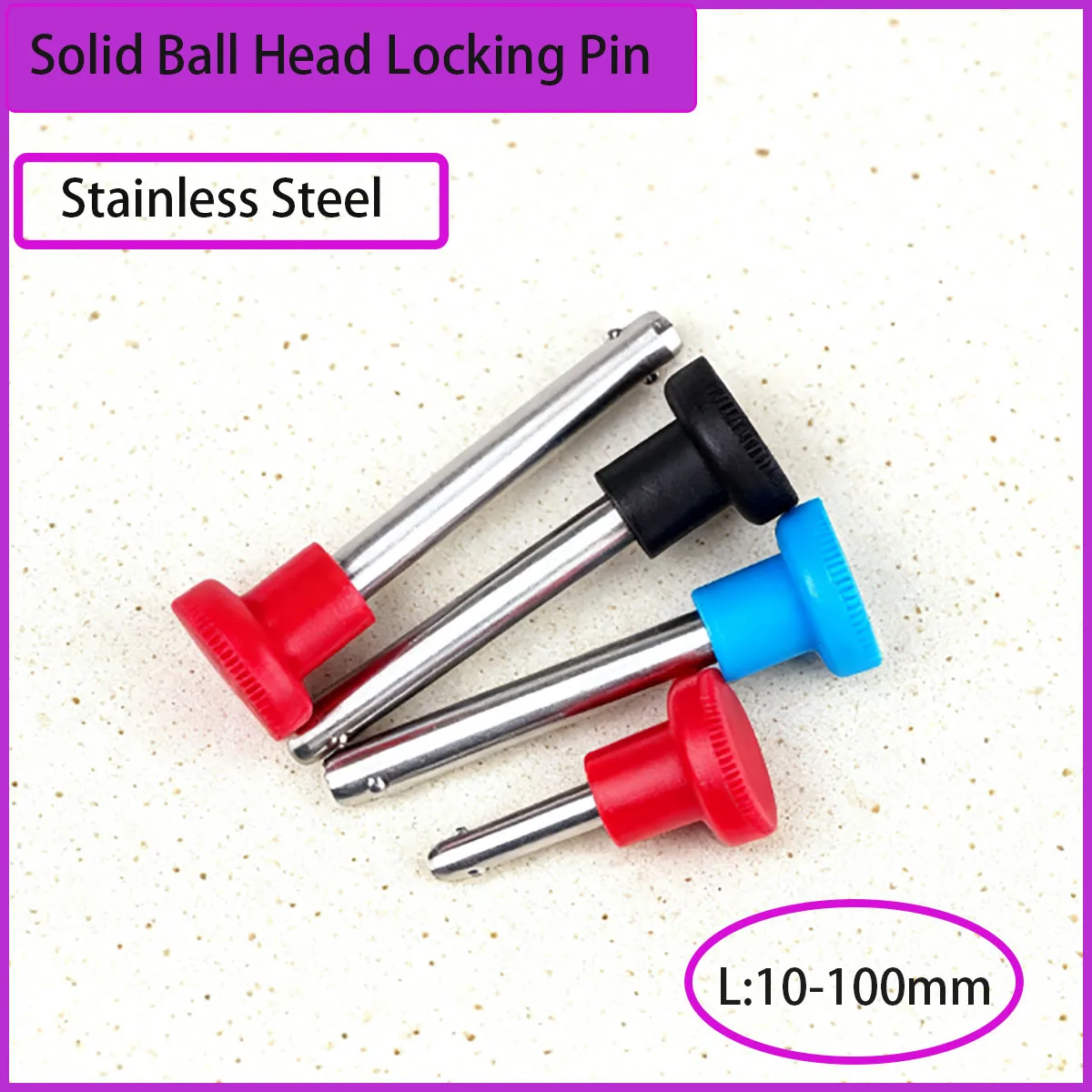 

Heavy-Duty Plug-In Ball Head Locking Pin 10-100mm Solid Steel Quick Release Fastener for Machinery Equipment
