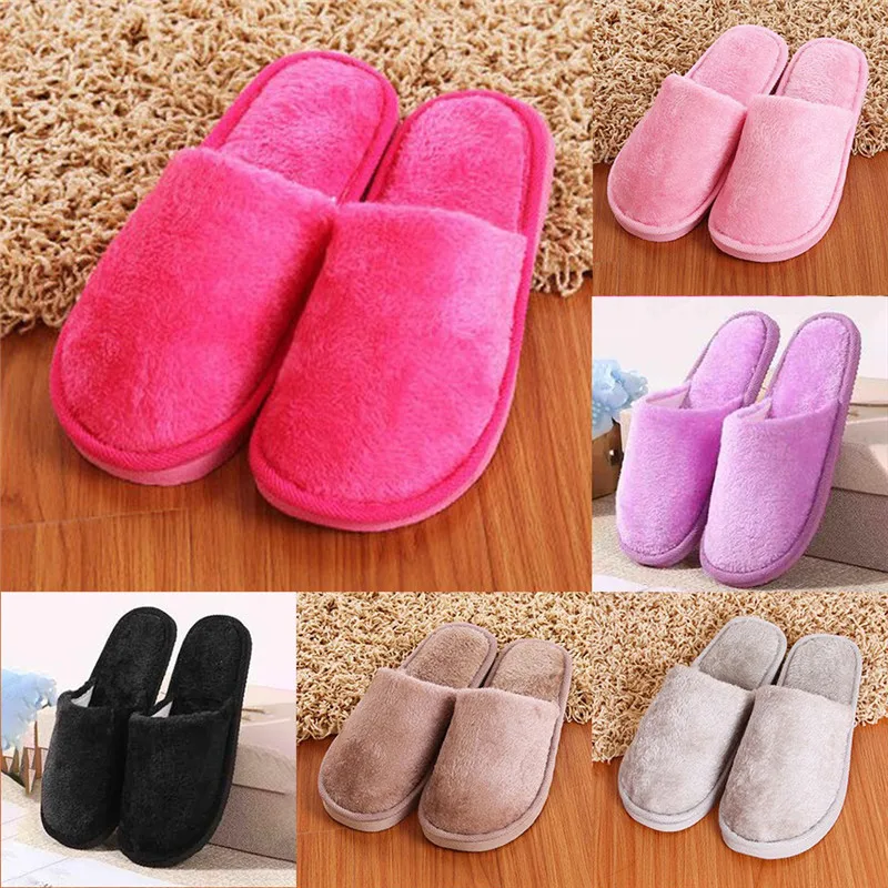 Slippers Women Men 2023 Indoor House Push Soft Cute Cotton Slippers Shoes Non-slip Floor Home Slippers Women Slides For Bedroom