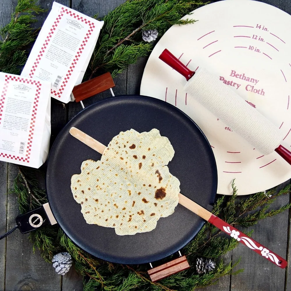 8 Piece Lefse Starter Kit, Non-stick Grill