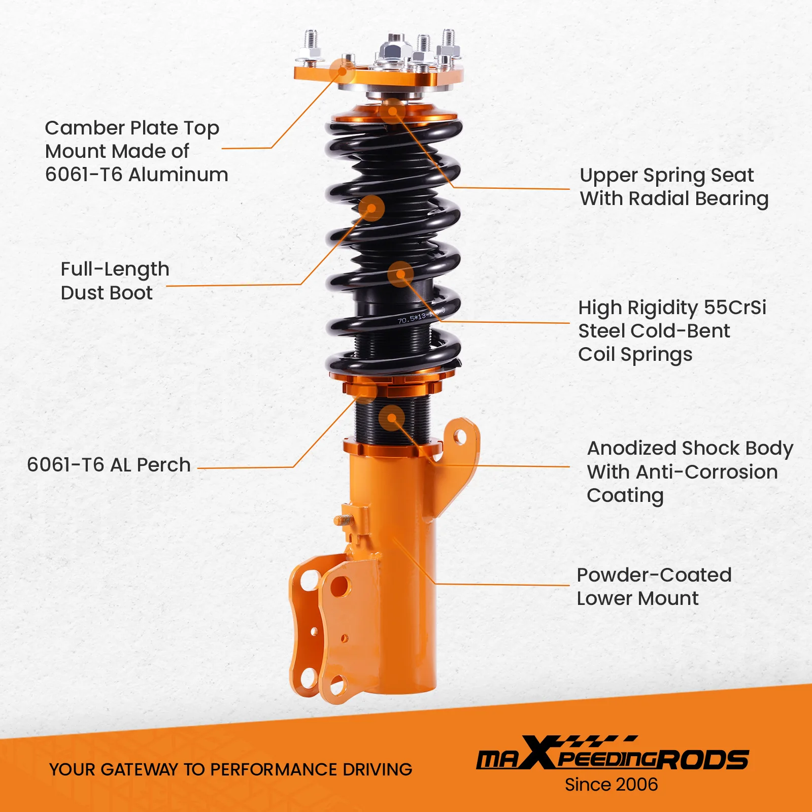 Amortiguadores de suspensión Coilovers completos para Outlander Sport GA Lancer CX CY 2008-2016