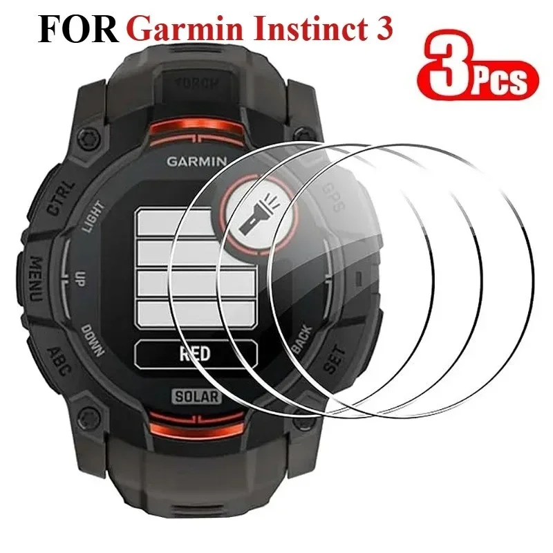 1-3PCS For Garmin Instinct 3 45/50mm Instinct E 45/40mm Screen HD Clear Tempered Glass Anti-Scratch Resistant Protector Film