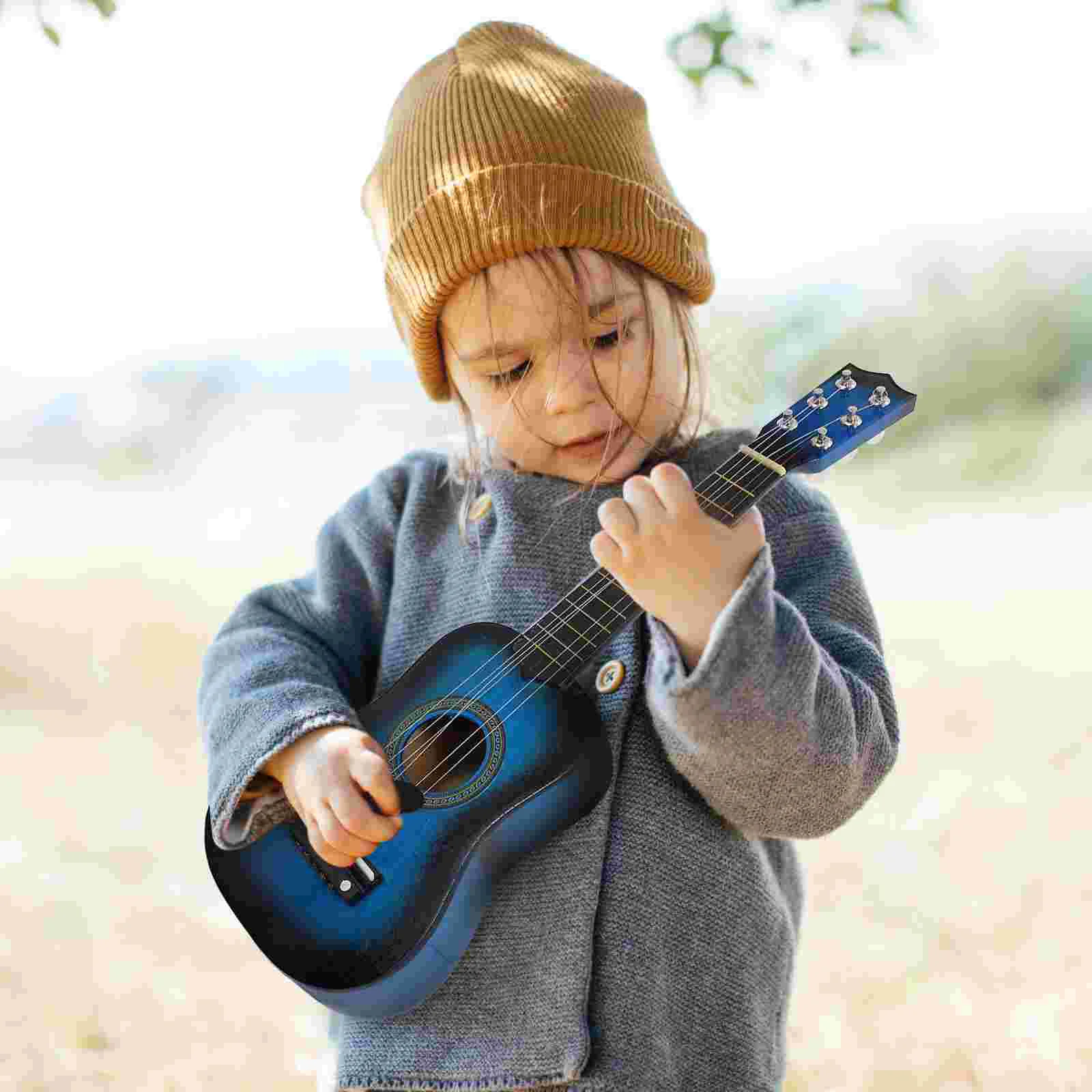 Mini Children's Guitar Toy Baby Toddler Toys Kids Electric Acoustic Wooden Musical Instruments