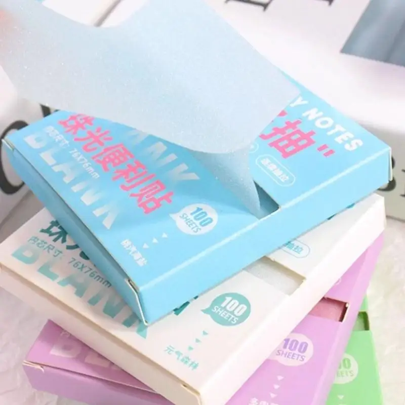Y1UB Gradient Color Pull Out Transparent Marking Note Glitter Film Bookmarks For Study Bookmarking and Office Use