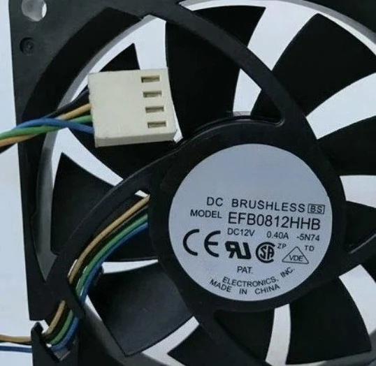 Brand New 1Pcs  EFB0812HHB 8015 80mm 80*80*15 12V 0.40A PWM Speed Adjustable Cooling Fan Fast Delivey