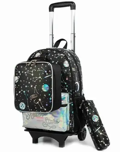 Girl\'s School Wheeled Backpack Bag School Rolling backpack For Girls Student Bag On wheels Shildren School Trolley Luggage  Bags