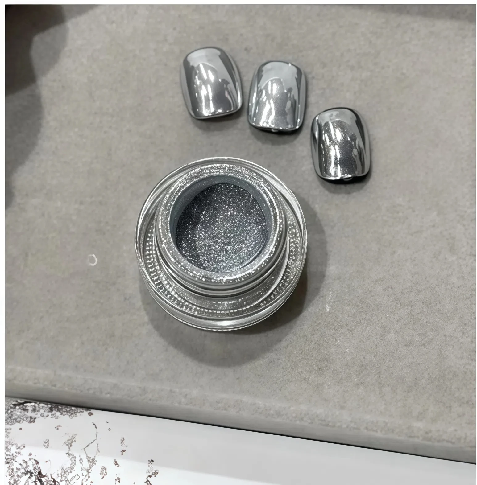 1 /3 قطعة مسحوق أظافر كروم مرآة طلاء مرآة ذهبي وفضي ، طلاء مرآة لؤلؤية ، زينة أظافر ، مستلزمات أظافر ساحرة للأظافر #3