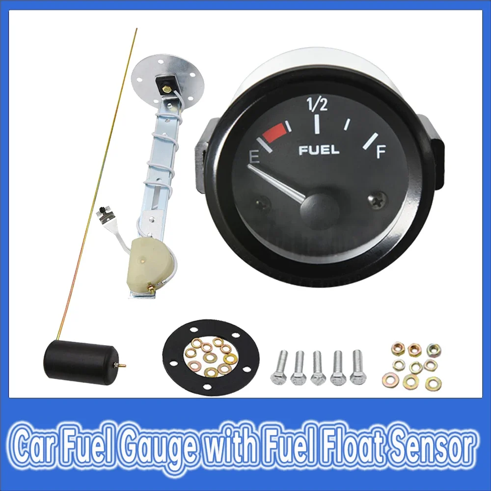 Universal Car Fuel Gauge with Fuel Float Sensor 240~33ohm 52MM Pointer Gauge for Gasoline Modification Accessories Parts