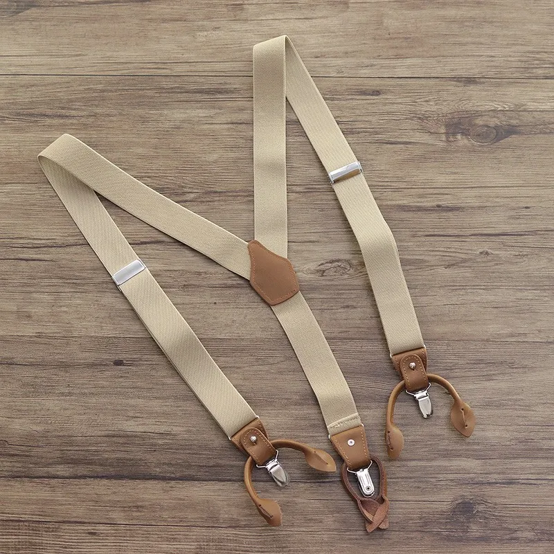 Yapher Retro Men's Detachable Suspender Clips Removable Elastic Braces Anti-Slip Clips for Jeans & Dress Pants Accessories