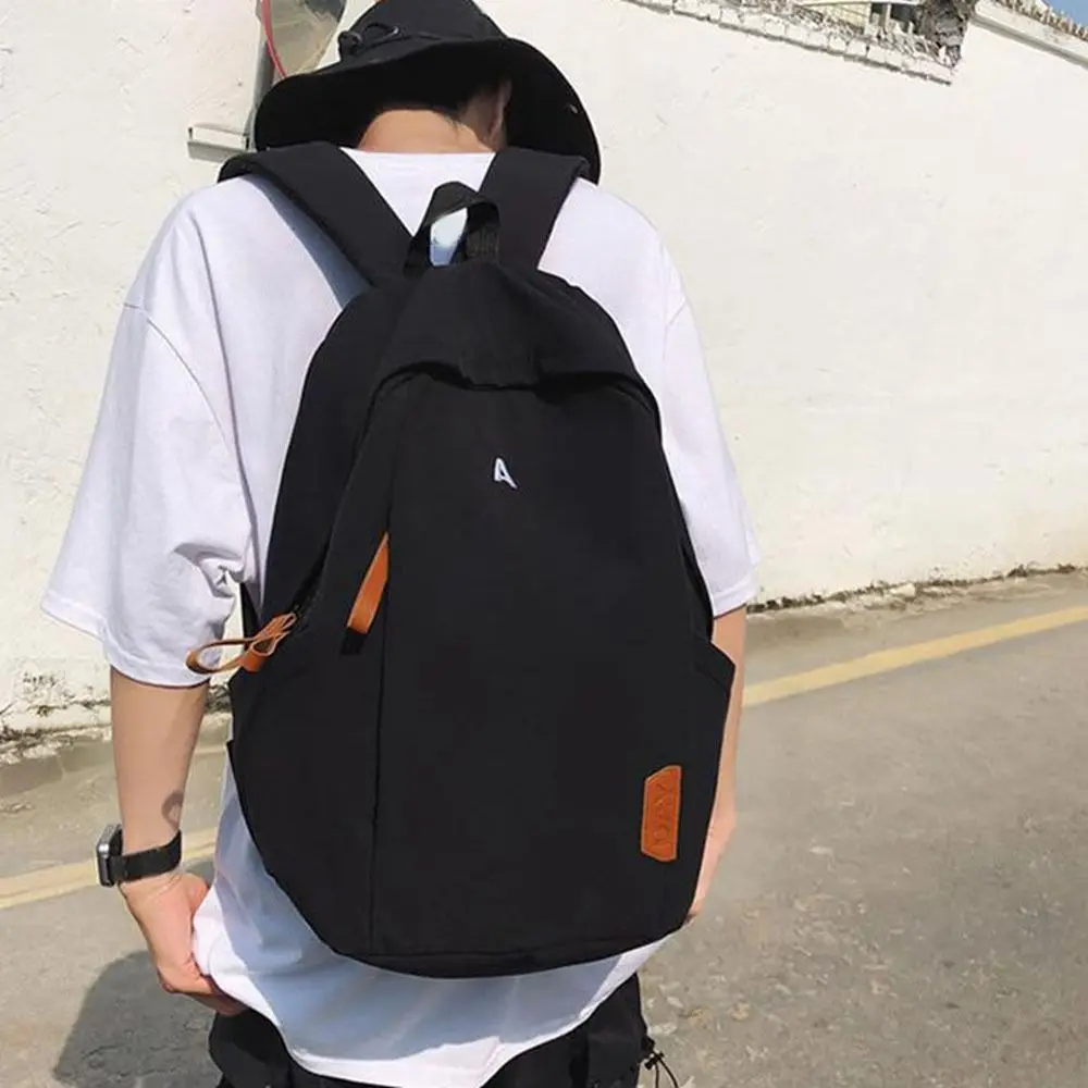 

Повседневный холщовый студенческий рюкзак, однотонные водонепроницаемые школьные сумки, большая вместительная сумка для компьютера, походная