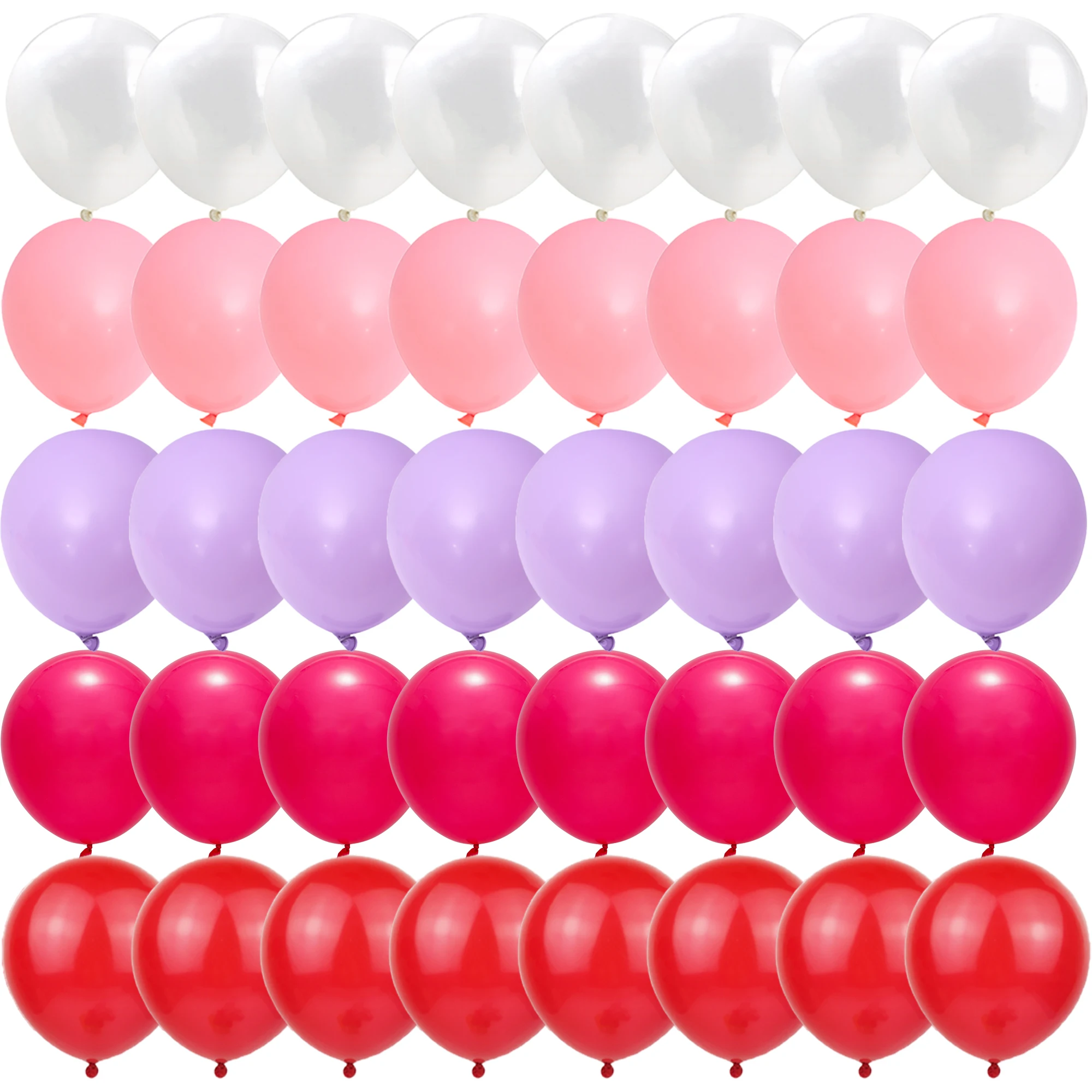 40PCS 10/12inch Red Rose Purple Balloons Gender Reveal Wedding Valentine's Day Baby Shower Birthday Globos Party Decorations