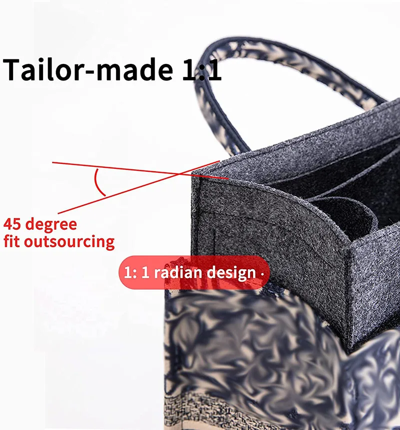 For D Book Tote organizer Insert bag Makeup Handbag Organizer Travel Inner Purse Baby Cosmetic Mommy Bag