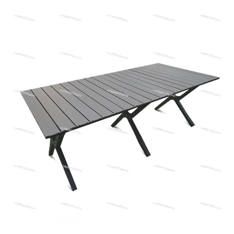 

Outdoor folding table Carbon steel aluminum alloy egg roll table Large dining table and chairs Portable camping equipment