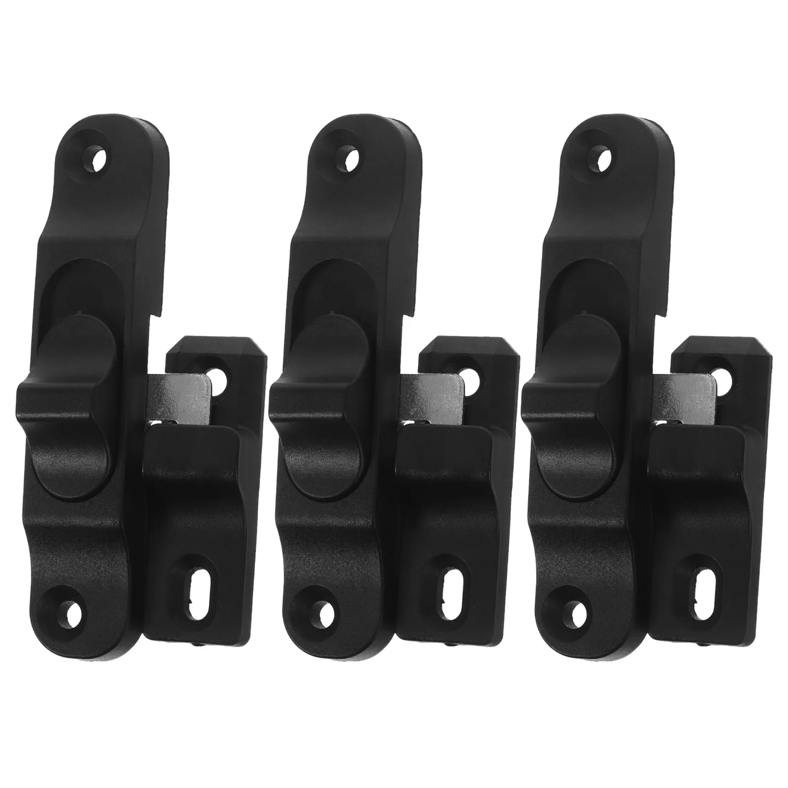 3Pcs Black Sliding Window Lock Aluminum Alloy for Double-Hung Horizontal Windows Security Window Sash Lock Replacement Hardware