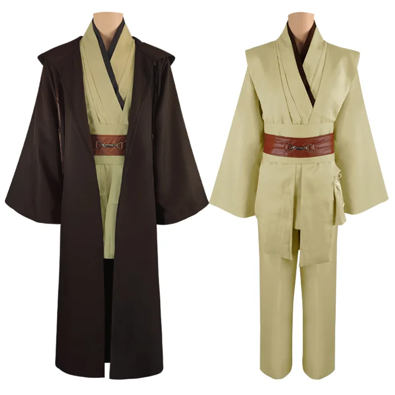 Obi-Wan Kenobi Cosplay Costume Jedi Knight Robe Uniform Sets Unisex Size Three Color Styles Halloween Jedi Outfit