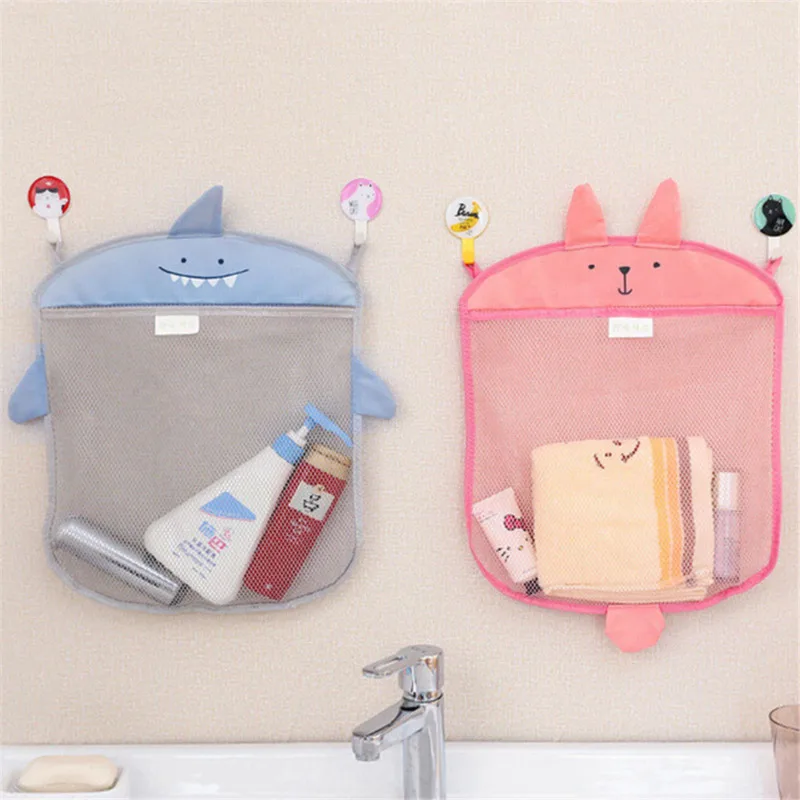 Kitchen Supplies Cartoon Hanging Bags Storage Basket Bathroom Kid Bathing Toy Net Shape Storage Bag Folding Organizer