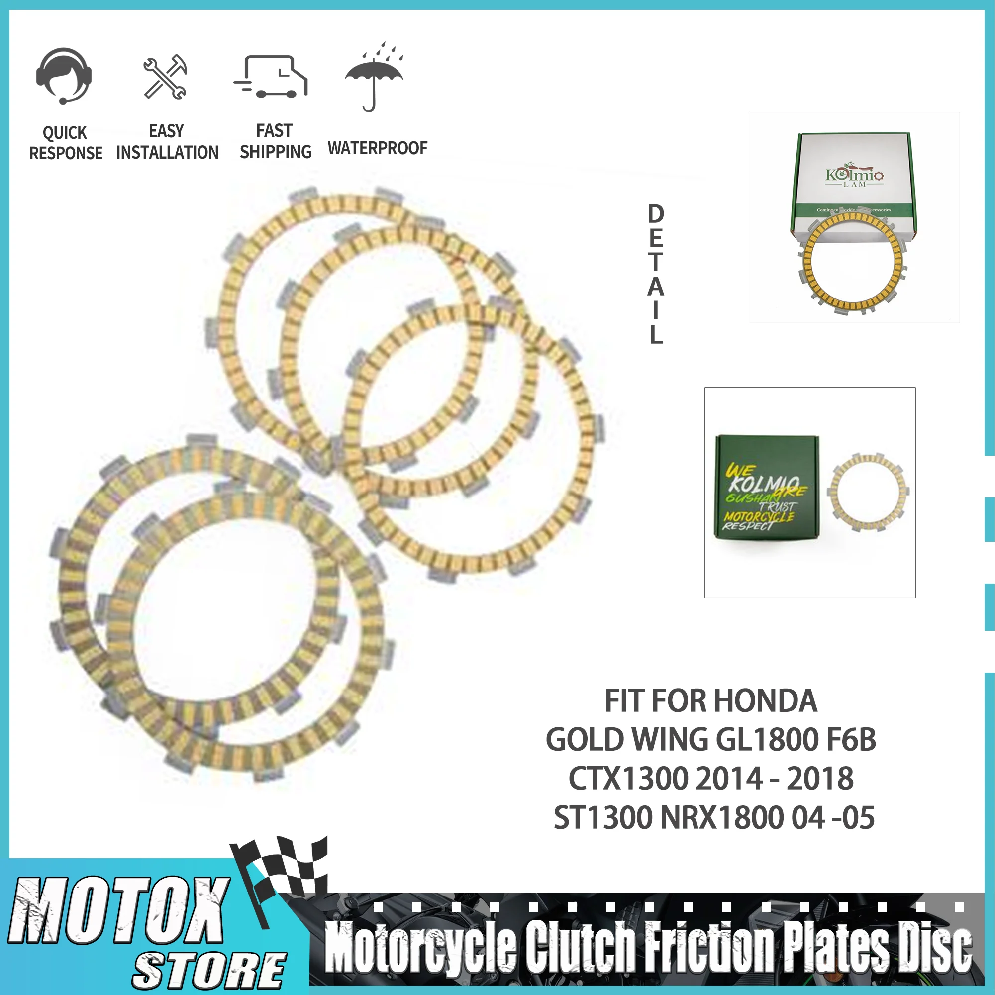 Π€ΡΠΈΠΊΡΠΈΠΎΠ½Π½ΡΠ΅ Π΄ΠΈΡΠΊΠΈ ΡΡΠ΅ΠΏΠ»Π΅Π½ΠΈΡ ΠΌΠΎΡΠΎΡΠΈΠΊΠ»Π°, ΠΏΠΎΠ΄Ρ
ΠΎΠ΄ΡΡ Π΄Π»Ρ Honda Gold Wing GL1800 F6B CTX1300 2014-2018 ST1300 NRX1800 2004 2005 Π€ΡΠΈΠΊΡΠΈΠΎΠ½Π½ΡΠ΅ Π΄ΠΈΡΠΊΠΈ ΡΡΠ΅ΠΏΠ»Π΅Π½ΠΈΡ ΠΌΠΎΡΠΎΡΠΈΠΊΠ»Π°, ΠΏΠΎΠ΄Ρ
ΠΎΠ΄ΡΡ Π΄Π»Ρ Honda Gold Wing GL1800 F6B CTX1300 2014-2018 ST1300 NRX1800 2004 2005