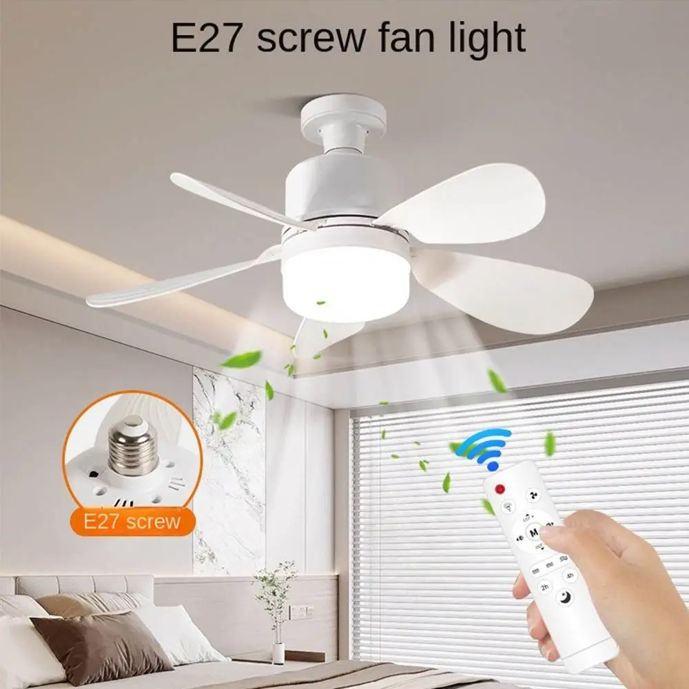 

with Lights Ceiling Fan Light Dimmable with Remote Control E27 Socket Ceiling Fan 3 Gears Eye Protection Ceiling Lamp