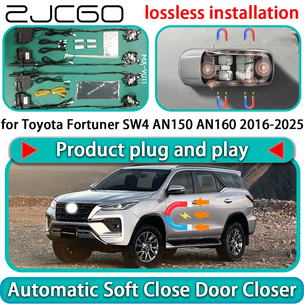 

for Toyota Fortuner SW4 AN150 AN160 2016-2025 Auto Pull Soft Close Door Kit Power Latch Electric Door Catch Soft Closing Assist