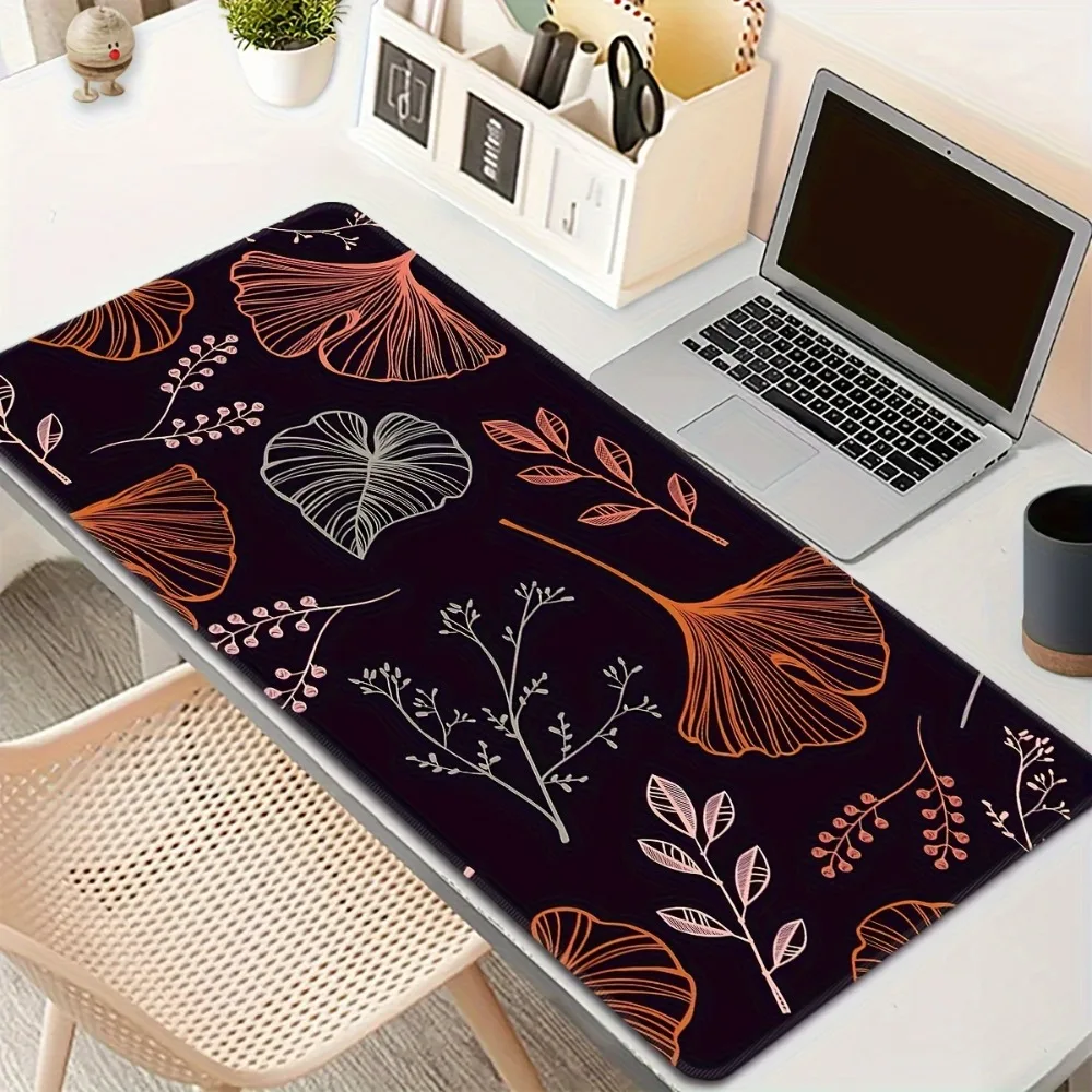 Ginkgo Leaf Desktop Mat Mouse Pad - Elegant Ginkgo Design Desktop Mat, Ideal Gift Choice escritorio accesorios