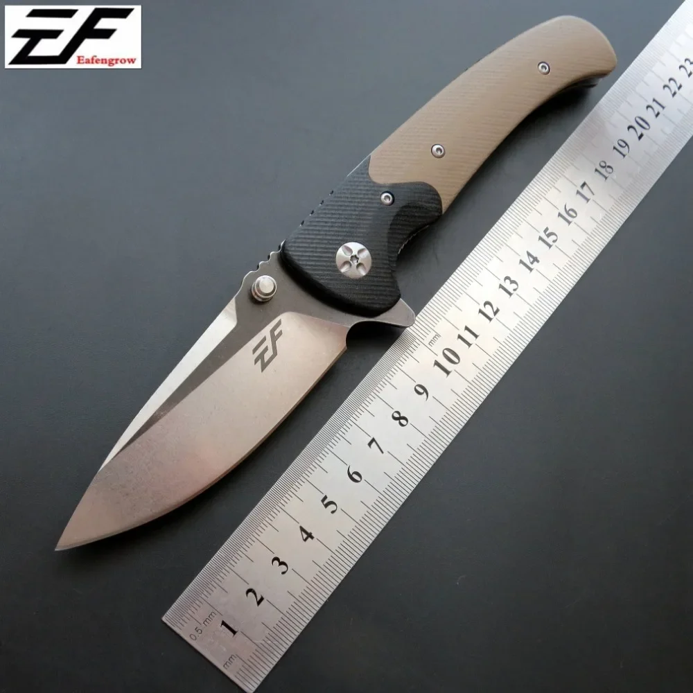 

Eafengrow EF67 D2 Blade G10 Handle Folding knife Survival Camping tool Hunting Pocket Knife tactical edc outdoor tool