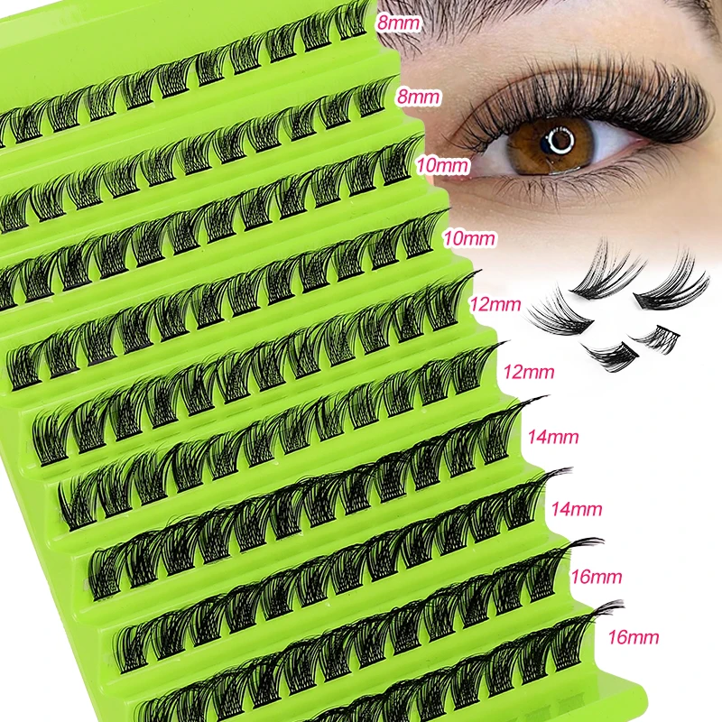 Lashes 120pcs 40D DIY Eyelash Extension D Curl Long Individual Lashes Mixed Tray Faux Mink Lash