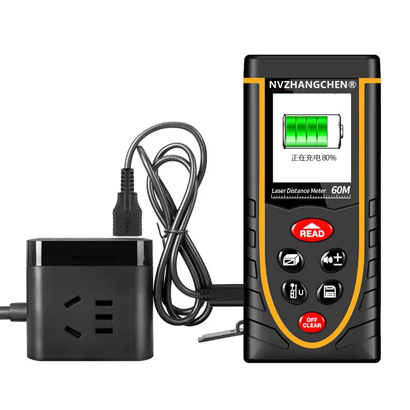 Imagem -02 - Medidor de Distância a Laser Trena Medidor de Distância Digital Fita de Medição de Ângulo Preciso Carregamento Usb Ferramentas de Sensor de Ângulo Elétrico