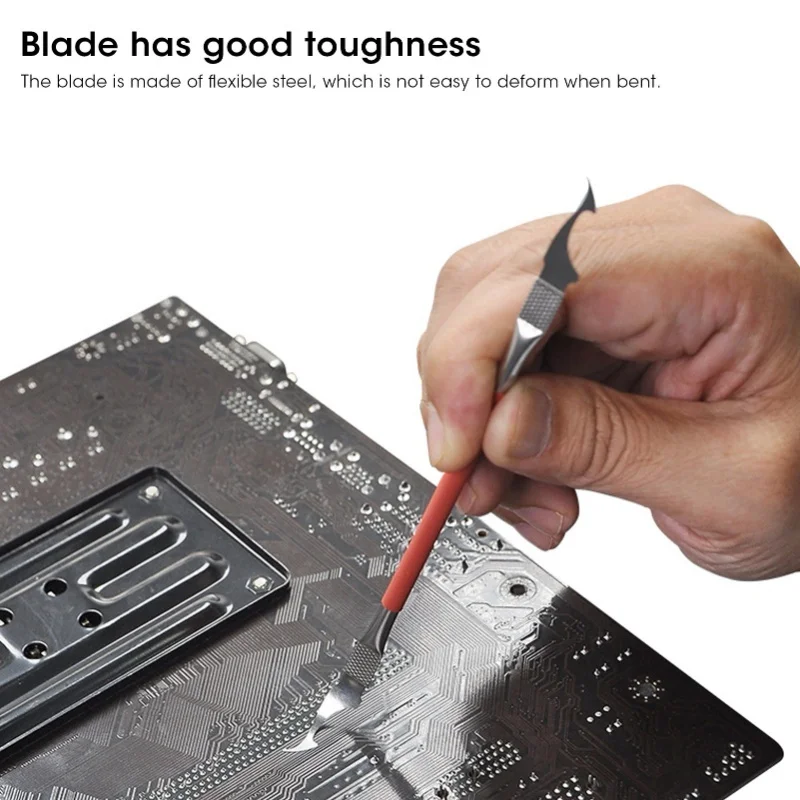 2 مجموعة 5 في 1 IC رقاقة إصلاح رقيقة شفرة وحدة المعالجة المركزية NAND مزيل بغا صيانة سكين مزيل الصمغ 5 قطعة وحدة المعالجة المركزية مزيل الصمغ