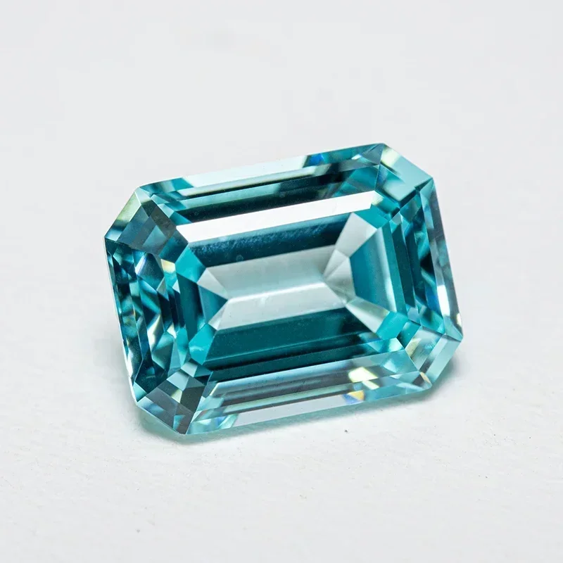 

Lab Grown Paraiba Emerald Cut VVS1 Gemstone Charms Beads for Jewelry Making Rings Pendant Bracelet Selectable AGL Certificate