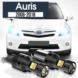 2x LED Dual Mode Turn Signal+Daytime Running Light Blub DRL Canbus Accessories For Toyota Auris E15 E18 2006-2018 2011 2012 2014