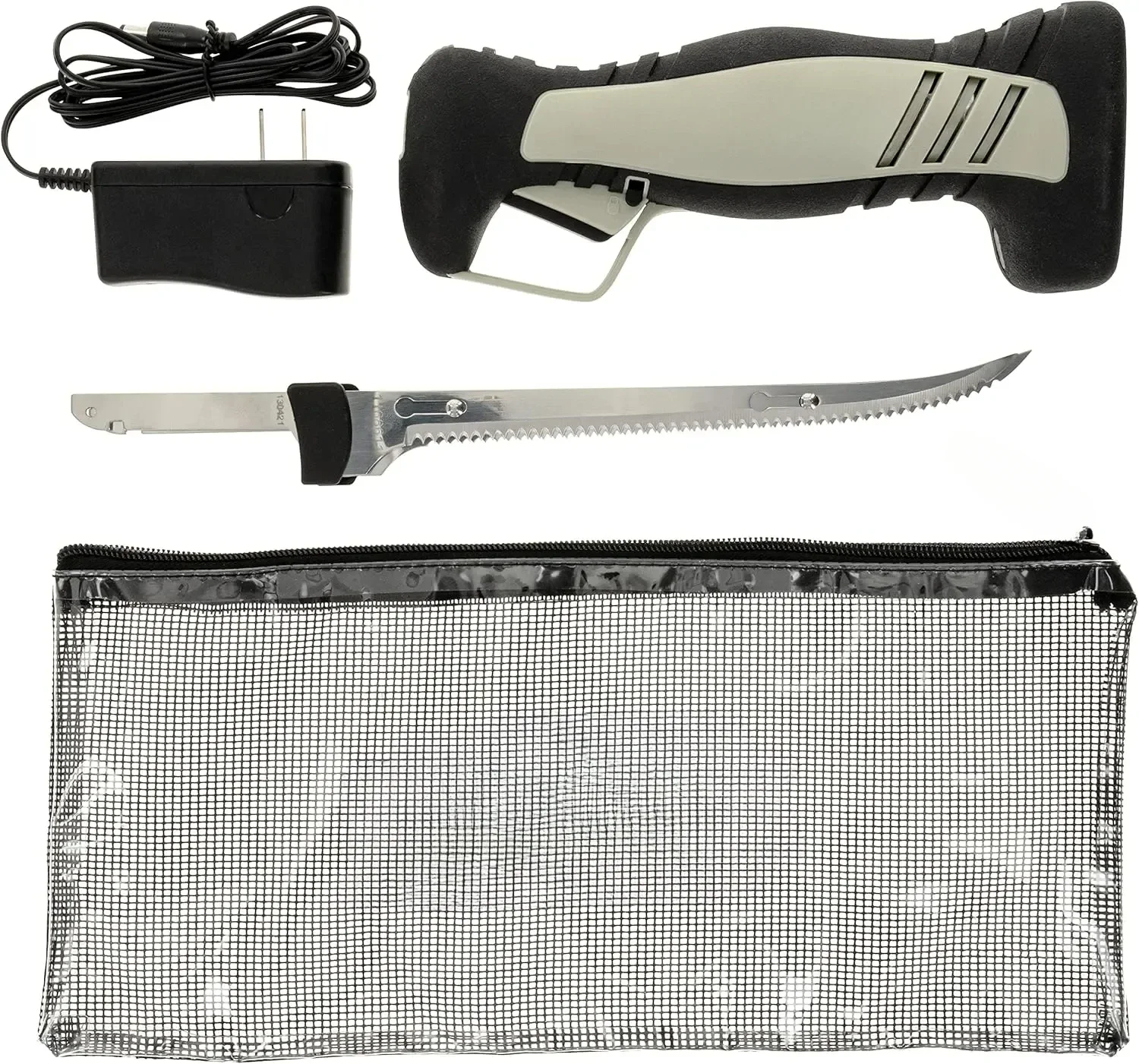 Fully Serrated S.S. Blades, Trigger Lock,Classic Fillet Knife Cut,and Self Draining Carry Case