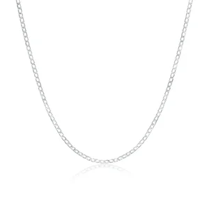 925 قلادة من الفضة الاسترليني للرجال والنساء جراد البحر مشبك مجوهرات الخطوبة 2 مم 4 مم 6 مم 8 مم 10 مم 12 مم 40-75 سم بالجملة أعلى 8 مبيعات 925 مصنع بيع الفضة بالجملة - No2