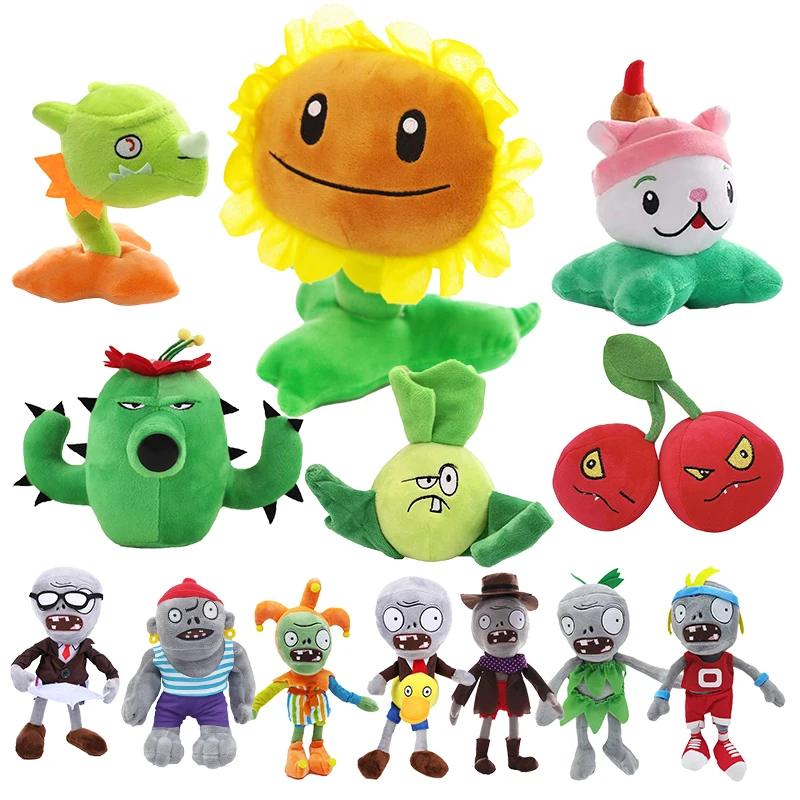 Plants vs Zombies 2 Plush Toys Peashooter Sunflower Games Plants Anime Stuffed Plush Dolls Christmas Gifts for Boys Kids