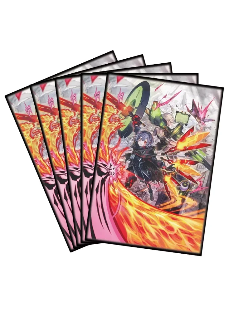 50 pièces 63*90mm clignotant Anime taille japonaise manchons de cartes Anti-déchirure et Anti-usure manchons de cartes à collectionner compatibles avec les cartes YGO