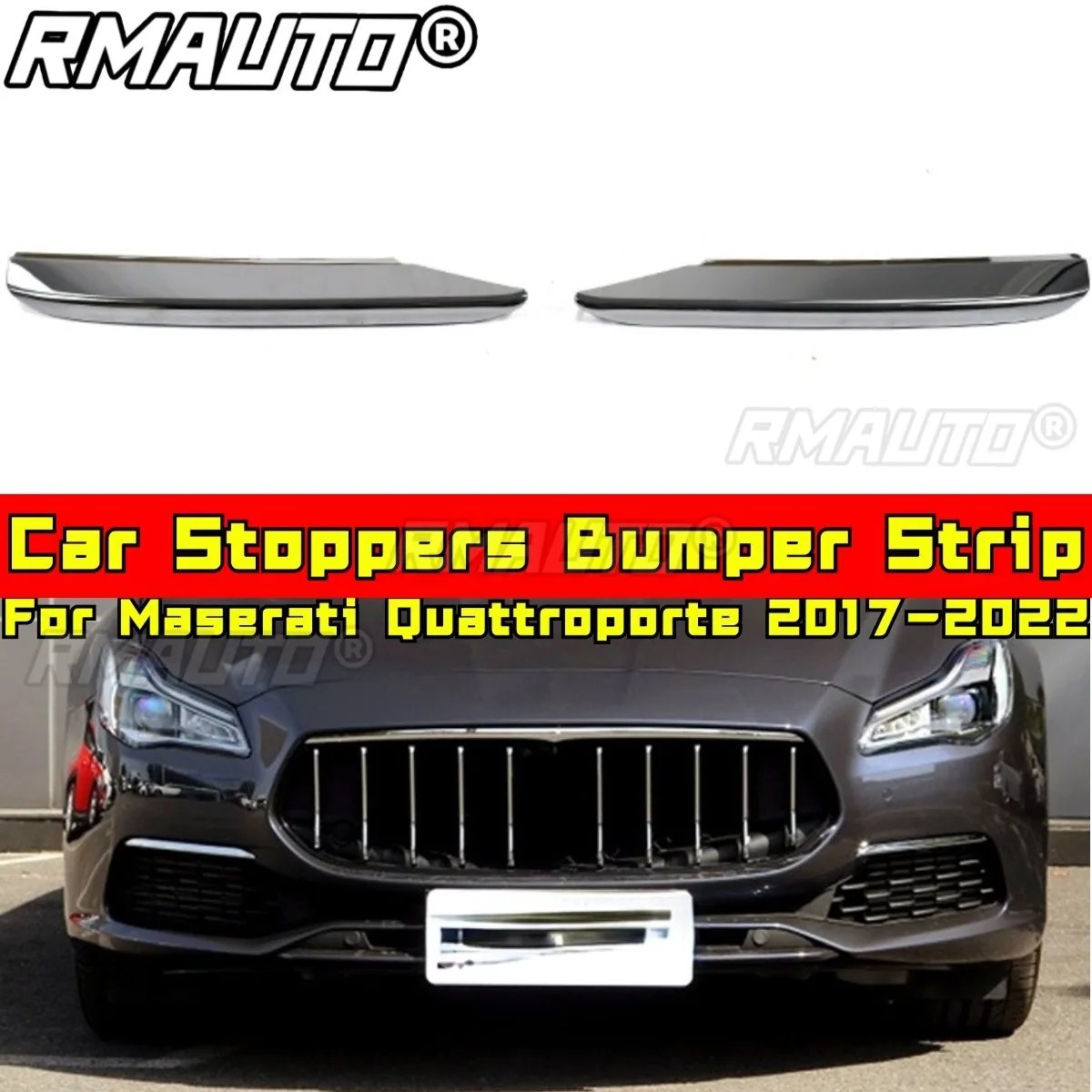 For Maserati Quattroporte 2017-2022 Exterior Accessories Car Stoppers Bumper Strip Car Door Sill Protector Chin Body Kit