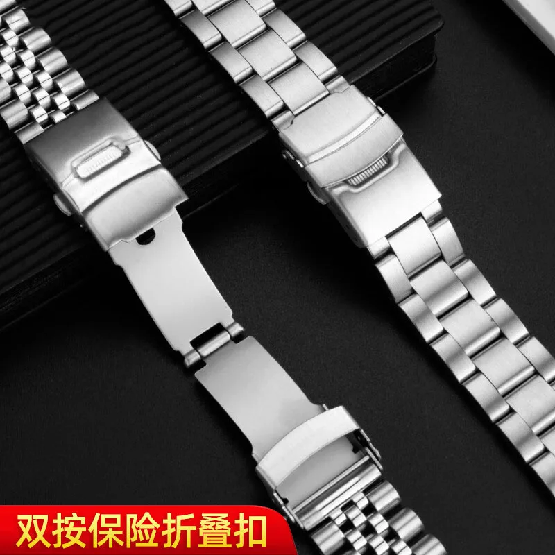 20mm 22mm Curved watch strap Bracelet For SEIKO No. 5 SKX009 SKX007 SKX175 SKX173 Solid Stainless Steel Watchband  Accessories view 3