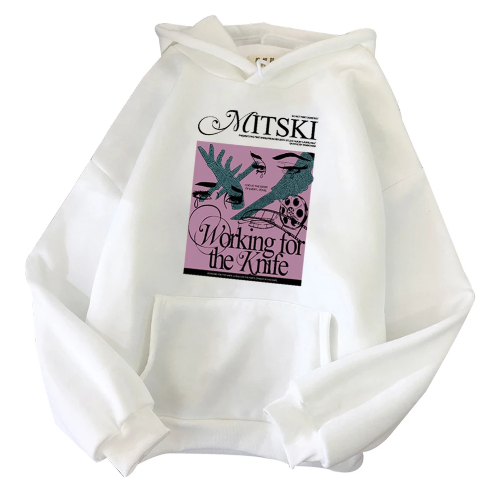 Mitski Hoodie Mitski Working for The Knife Music Mitski Merch Unisex Fashion Casual Harajuku Long Sleeve Sweatshirts