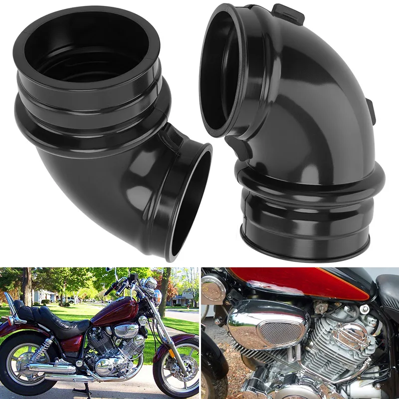 2 PCS Motorcycle Black Carburetor Joint Air Cleaner For Yamaha XV700 Virago 1984-1986 For XV750 XV1000 1984-1998