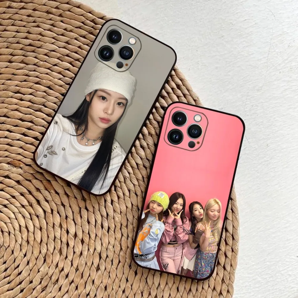 F-FIFTY F-FIFTY Kpop Girls Phone Case For iPhone 15,14,13,12,11,Plus,Pro Max,XS,X,XR,SE,Mini,8,7 Soft Silicone Black Cover