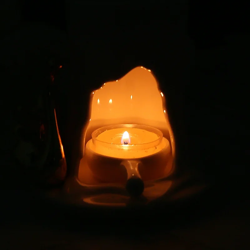 Ceramic Essential Oil Burner Wax Melt Burners,Aromatherapy,Ceramic Tea Light Candle Holder,Oil Diffuser for Home Bedroom Decor